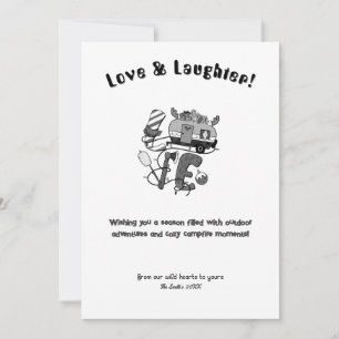 Cartão De Festividades Cemitério de Natal em preto