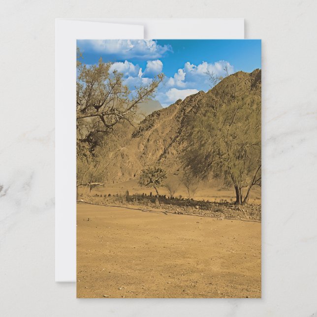 Cartão De Festividades Cemitério nas montanhas Hajar dos Emirados Árabes  (Frente)