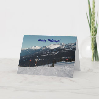 Cartão De Festividades Cena da neve no assobiador, B.C.