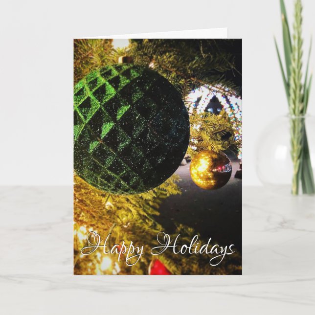 Cartão De Festividades Cena de Férias Felizes (Frente)