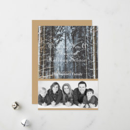 Cartão De Festividades Cena de inverno de Foto de Feriado Personalizada