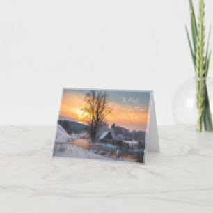 Cartão De Festividades Cena de inverno Natal personalizado