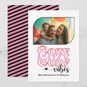 Cartão De Festividades Cena de Natal com Vibes Aconchegantes de Cana-de-A
