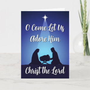 Cartão De Festividades Cena de Natal Religiosa Cristo o Senhor
