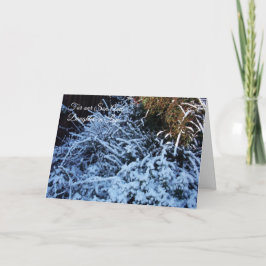 Cartão De Festividades Cena de Neve Filho e Filha em Direito Natal