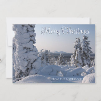 Cartão De Festividades Cenário de inverno Paisagem Feliz Natal