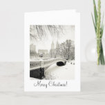 Cartão De Festividades Central Park Snow - Christmas<br><div class="desc">Celebrate the holiday season with these customizable greeting cards featuring a beautiful fine art photo of Central Park in Winter with a view of Bow Bridge covered in snow: a truly wonderful winter sight in New York City. The text on the outside reads: "Merry Christmas". The text on the inside...</div>