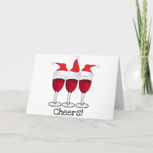CARTÃO DE FESTIVIDADES CÉREBROS! VINHO VERMELHO E NATAL IMPRESSÃO