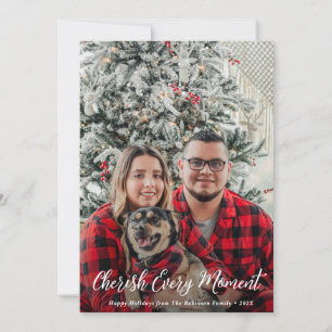 Cartão De Festividades Cereja a cada momento do Natal