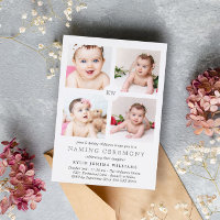 Cerimônia de nomeação de colagem de fotos monogram