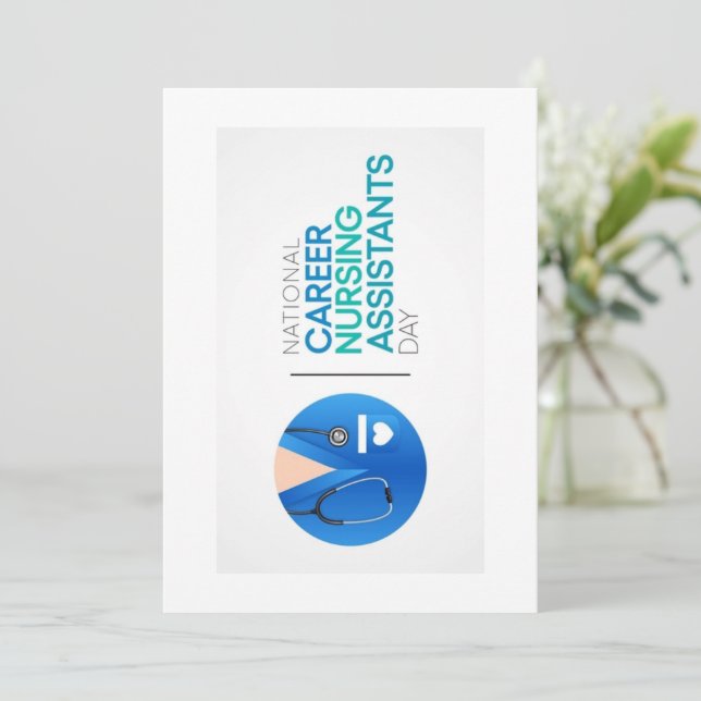 Cartão De Festividades Certified Nurses Aide Week Greeting Card (Em pé/Frente)