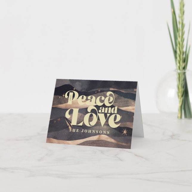 Cartão De Festividades Céu de Inverno Noturno Estrelado Moderno Elegante  (Frente)