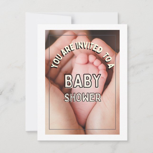 Cartão De Festividades chá de fraldas, chá de fraldas (Frente)