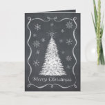 Cartão De Festividades Chalkboard Christmas Card<br><div class="desc">Chalkboard Christmas Card. Internal panels also have chalkboard graphics. If the current greeting isn't to your taste simply hit the Customize It! button so you can use the design interface to remove the text graphic and put in your own text.</div>