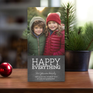 Cartão De Festividades Chalkboard - Feliz Tudo Uma Foto Vertical