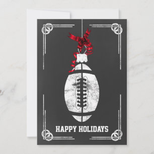Cartão De Festividades chalkboard football player Christmas Cards