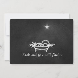 Cartão De Festividades Chalkboard Manger