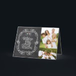 Cartão De Festividades Chalkboard Mistletoes Script Feliz Foto De Natal<br><div class="desc">"Desejando-Lhe Um Feliz Natal" Tipografia De Saudação Branca Dentro De Um Quadro Vintage Tradicional, Quadro De Natal Russo Com Misturas 2 Cartão De Férias De Colagem De Fotos. Concebido por gordura*fa*estanho. Fácil de personalizar com seu próprio texto, foto ou imagem. Para pedidos personalizados, entre em contato direto com o ....</div>