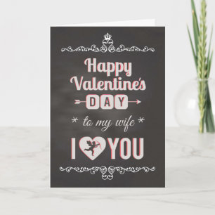 Cartão De Festividades Chalkboard - Para Esposa, Eu Corroto Seu Namorados