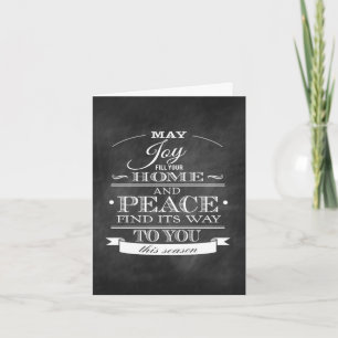 Cartão De Festividades Chalkboard Typography Xmas Christmas Photo Card
