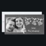 Cartão De Festividades Chalkboard Wallies Christmas photo card<br><div class="desc">Send a personal Christmas Photo card from Chalkboard Wallies.  So easy to customize,  and perfect for the holiday season.</div>
