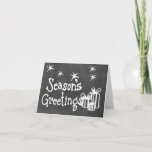 Cartão De Festividades Chalkboard Wallies Holiday Note Cards<br><div class="desc">HO HO HO,  Seasons greetings,  Merry Christmas Chalkboard Wallies holiday Note Cards.</div>