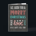 Cartão De Festividades Chalkboard Wishes Photo Greeting Card<br><div class="desc">A chalkboard-design, folded, photo card with lots of holiday wishes. (FP) The card is easy to customize with your wording, font and font color. Not exactly what you're looking for? All our products can be custom designed to meet your needs at no extra charge. Simply contact us at askcottonlamb@gmail.com Coordinating...</div>