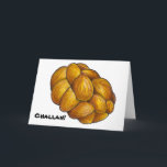 Cartão De Festividades Challah! Feriado de Bread Loaf Hanukkah Chanukah<br><div class="desc">Challah! os notórios apresentam um pão de challah. Criado de uma ilustração do marcador original. Esta ilustração Chanukah também está disponível em outros produtos. Não vê o que está procurando? Precisa de ajuda para a personalização? Entre em contato com Rebecca para ter algo projetado só para você.</div>