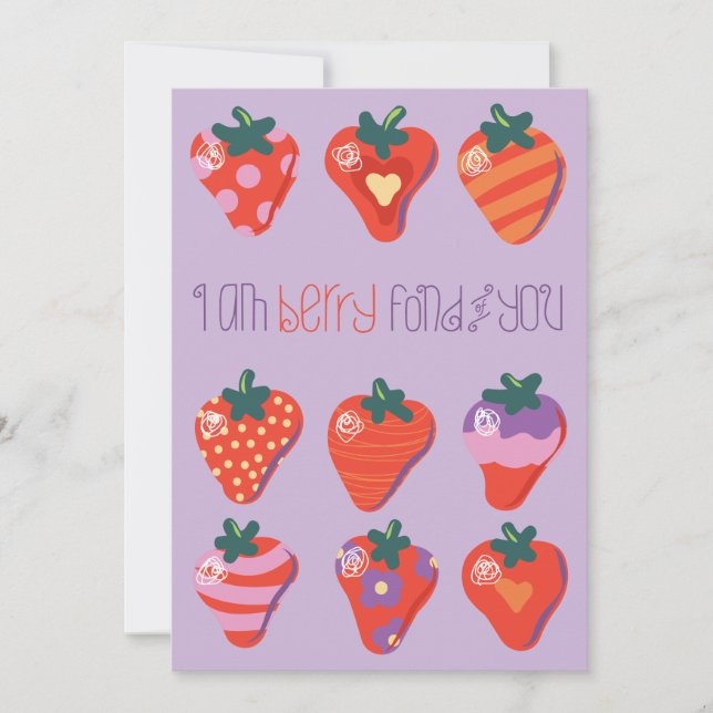 Cartão De Festividades Chamo-me Berry Fond do seu Namorados (Frente)
