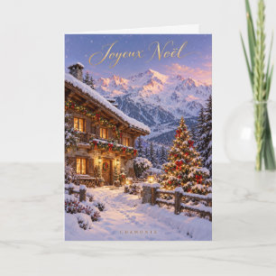 Cartão De Festividades Chamonix Mont Blanc Feliz Natal