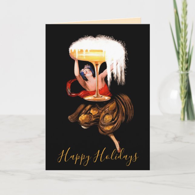 Cartão De Festividades Champagne Toast  (Frente)