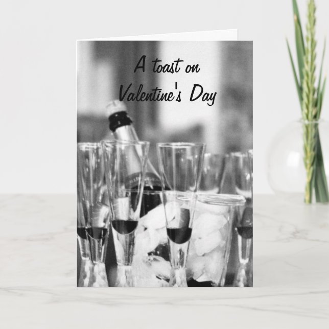 CARTÃO DE FESTIVIDADES CHAMPAGNE TOAST PARA MEU NAMORADOS (Frente)