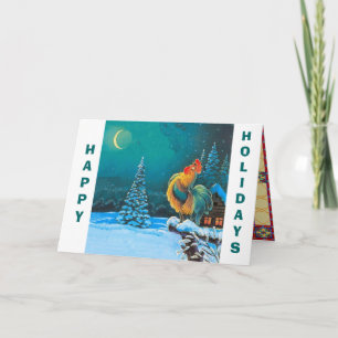 Cartão De Festividades chanticleer, Happy Holidays