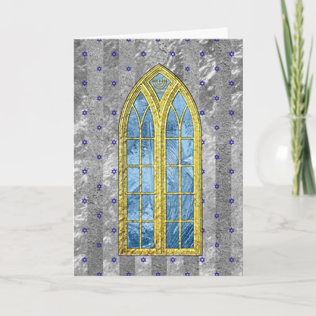 Cartão De Festividades Chanucá deseja e benção! (Frente)