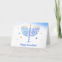 Cartão De Festividades Chanucá Sameach! Saudações Felizes a Hanukkah