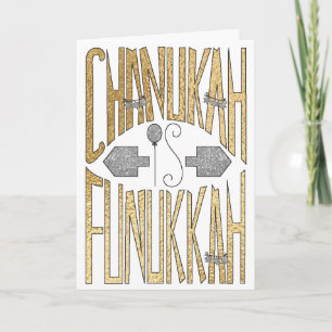 Cartão De Festividades "Chanukah é Funukkah"