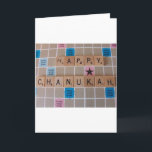 Cartão De Festividades Chanukah Game<br><div class="desc">(multiple products selected)the words Happy chanukah are spelled out in game letters against a game board.</div>