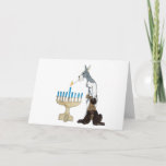 Cartão De Festividades chanukah ( Hanukkah ) card<br><div class="desc">chanukah ( Hanukkah ) card schnauzer s lighting the menorah</div>