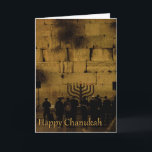 Cartão De Festividades Chanukah Menorah no Kotel<br><div class="desc">A terceira noite de Chanukah no Kotel,  o Muro Ocidental na Cidade Velha de Jerusalém.  À medida que acenamos o Menorah,  celebramos este Feriado Judeu com músicas e orações de Ação de Graças.</div>
