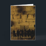 Cartão De Festividades Chanukah Menorah no Kotel<br><div class="desc">A terceira noite de Chanukah no Kotel, o Muro Ocidental na Cidade Velha de Jerusalém. À medida que acenamos o Menorah, celebramos este Feriado Judeu com músicas e orações de Ação de Graças.</div>