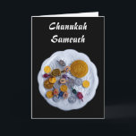 Cartão De Festividades Chanukah Sameach<br><div class="desc">"Expressões Judaicas" oferece uma experiência comprada,  pois você não encontrará em nenhum outro lugar. Bem-vindo à nossa loja. Conte aos seus amigos sobre nós e envie-lhes o nosso link:  http://www.zazzle.com/YehudisL?rf=238549869542096443*</div>