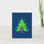 Cartão De Festividades Chanukkah and Christmas<br><div class="desc">Hanukkah and Christmas together is perfect for interfaith families who celebrate both holidays. Featuring a chanukah menorah in front of a Christmas tree bringing out the spirit of the holidays.</div>