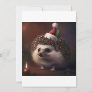 Cartão De Festividades Chapéu de Natal bonito, Gato de Pão-de-Ova-de-Ova