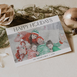 Cartão De Festividades CHARLIE Black Happy Holidays Natal Foto Natal