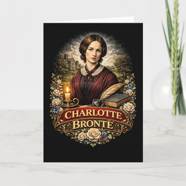 Cartão De Festividades Charlotte Brontë (Frente)