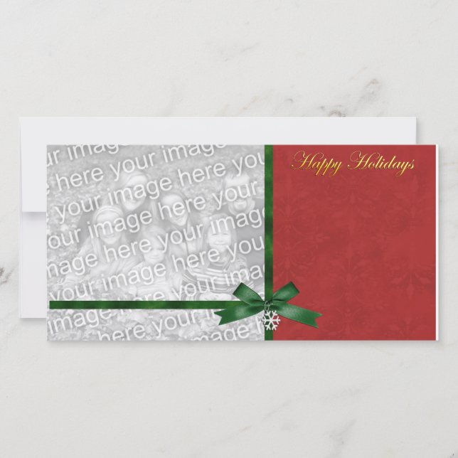 Cartão De Festividades Charming Holidays Photo Template (Frente)