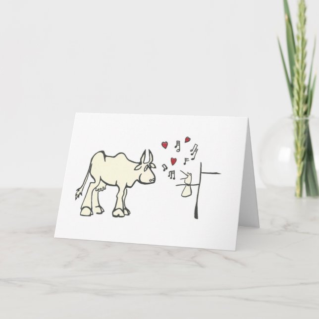 Cartão De Festividades Charming Love Song Personal Message Card (Frente)