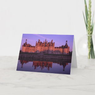 Cartão De Festividades Chateau Chambord at sunset, Loire Valley, France