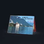 Cartão De Festividades Chateau chinon, Lake Geneva 4<br><div class="desc">What conjurs up thoughts of Christmas and winter fun better than images of Switzerland. This card will take you, in your imagination to the grandeur of the Swiss mountains. It will evoke for you the times you have spent in the mountains, having fun and enjoying good company. This is a...</div>