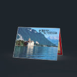 Cartão De Festividades Chateau chinon, Lake Geneva 4<br><div class="desc">What conjurs up thoughts of Christmas and winter fun better than images of Switzerland. This card will take you, in your imagination to the grandeur of the Swiss mountains. It will evoke for you the times you have spent in the mountains, having fun and enjoying good company. This is a...</div>